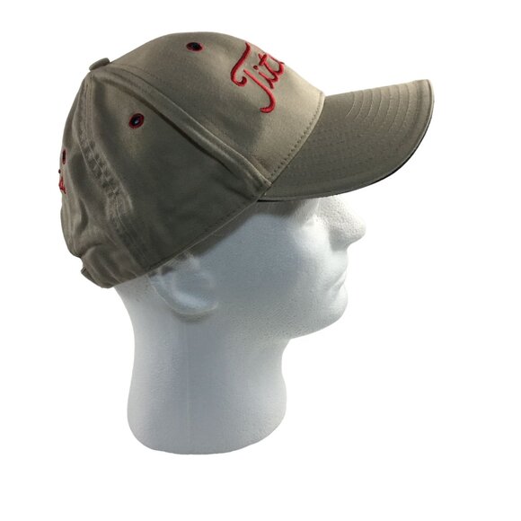 TITLEIST CAP HAT NEW ERA STRAP BACK ADJUSTABLE TAN RED - Picture 4 of 5